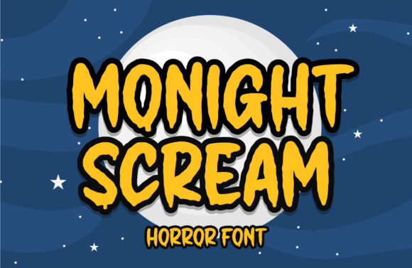 Monight Scream: A Bold Display Font for Halloween-Themed Web Design
