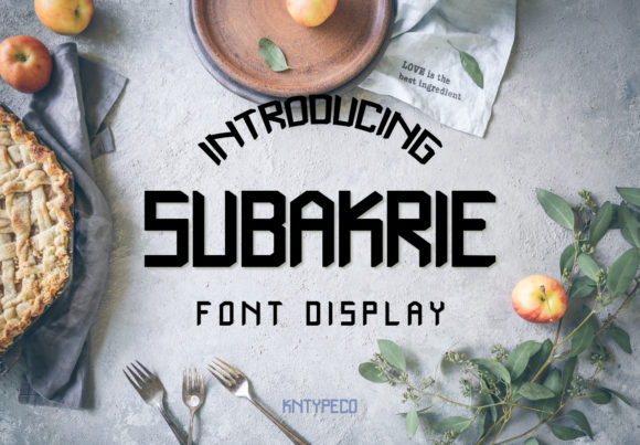 Subakrie: A Bold Display Font for Web Design