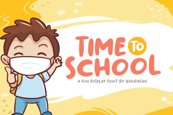 Time to School: A Playful Display Font for Your Brand