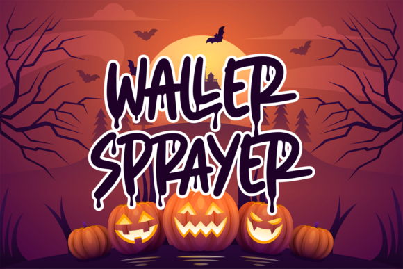 Waller Sprayer: A Spooky Display Font That Elevates Halloween-Themed Designs
